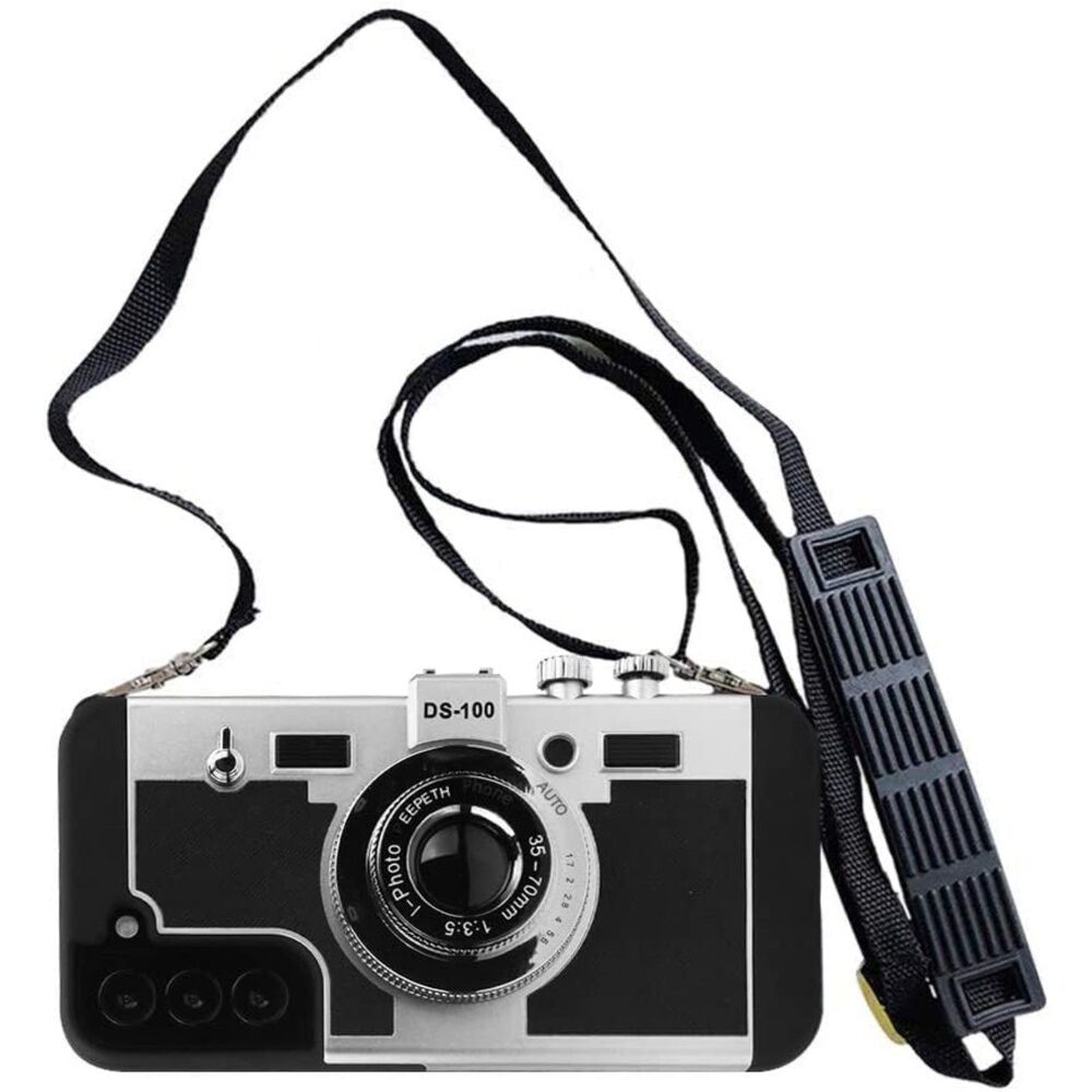 Emily in Paris Vintage Camera Case for Samsung Galaxy S21 6.2" Lanyard Black